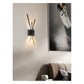 JS-GL-10586-1W - Antique Brass & Black Metal & Acrylic Modern Wall Light