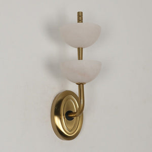 JS-GL-1068-2 - Antique Brass Metal & Onyx Marble Wall Light