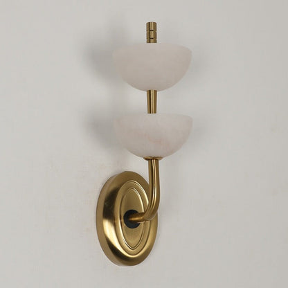 JS-GL-1068-2 - Antique Brass Metal & Onyx Marble Wall Light