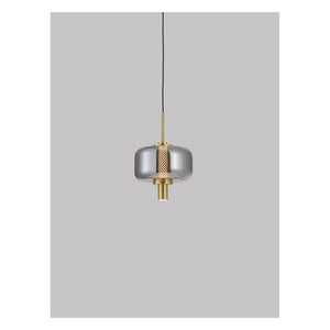 JS-GL-10703-1 - Antique Brass Metal Glass Hanging Light