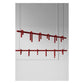 JS-GL-1080-L1500 - Maroon Red Metal & Acrylic Led Chandelier