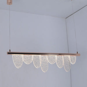 JS-GL-1086-900 - French Gold Metal & Acrylic Led Chandelier
