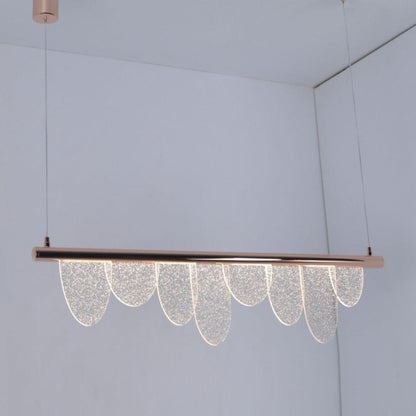 JS-GL-1086-900 - French Gold Metal & Acrylic Led Chandelier