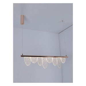JS-GL-1086-900 - French Gold Metal & Acrylic Led Chandelier