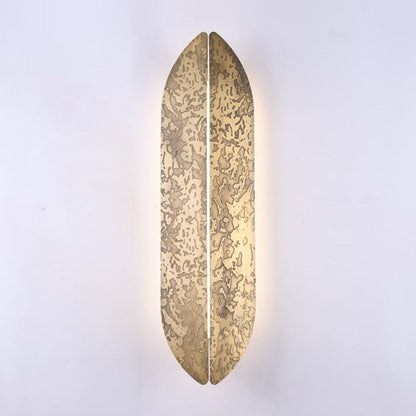 JS-GL-10938-W - Rustic Brass Gold Metal & Acrylic Modern Wall Light