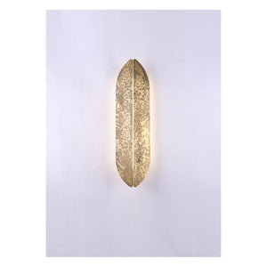 JS-GL-10938-W - Rustic Brass Gold Metal & Acrylic Modern Wall Light