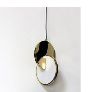 JS-GL-1125-S - GOLD METAL & ACRYLIC Modern Hanging Light