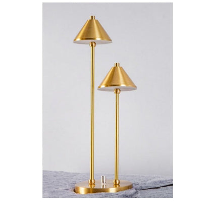 JS-GL-1126T - Antique Brass Metal & Acrylic Modern Table Lamp