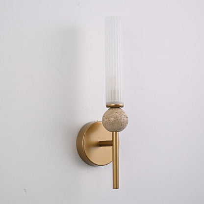 JS-GL-1161-1 - Antique Brass Metal & Acrylic Marble Wall Light