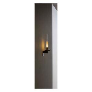JS-GL-1180-W - Gun Black Metal & Glass Modern Wall Light