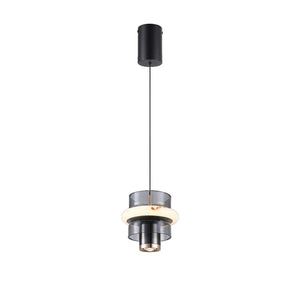 JS-GL-1219-GY - French Gold & Black Metal & Acrylic Led Hanging Light
