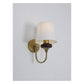 JS-GL-12565 - Antique Brass Metal & Wood & Shade Wooden Wall Light