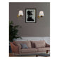 JS-GL-12565 - Antique Brass Metal & Wood & Shade Wooden Wall Light