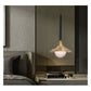 JS-GL-1266-1 - ANTIQUE BRASS & BLACK & WHITE METAL Glass Hanging Light
