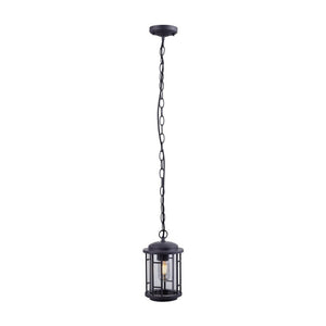 JS-GL-1301C - Rustic Grey Glass Metal Hanging Light