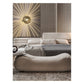 JS-GL-1410-W - Chrome Metal & Amber Glass Modern Wall Light