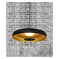 JS-GL-15400-1BK - BLACK & GOLD & CHROME Metal Hanging Light