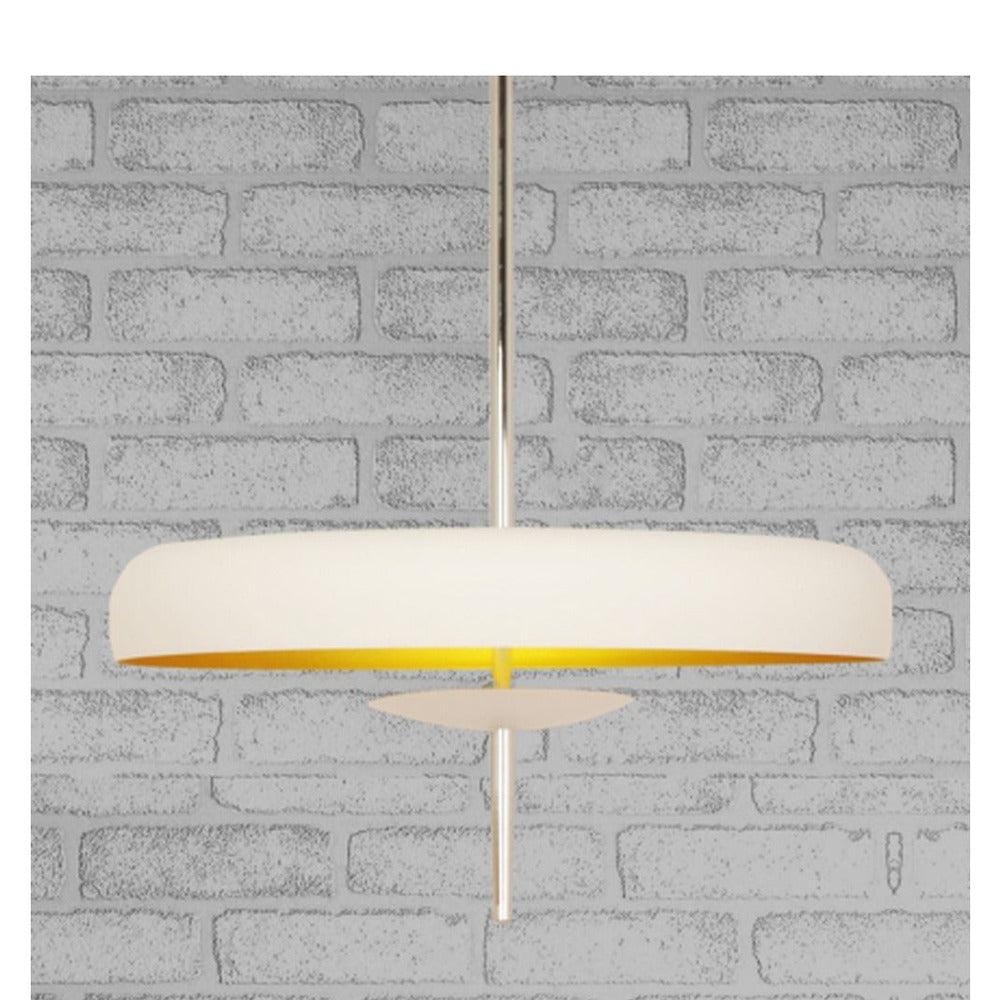 JS-GL-15400-1WH - BLACK & GOLD & CHROME METAL Modern Hanging Light