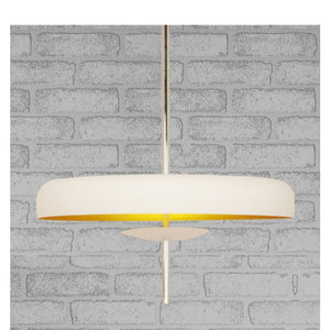 JS-GL-15400-1WH - BLACK & GOLD & CHROME METAL Modern Hanging Light
