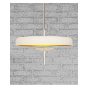 JS-GL-15400-1WH - BLACK & GOLD & CHROME METAL Modern Hanging Light