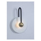 JS-GL-1567-1WH - BLACK & WHITE & ANTIQUE BRASS METAL & ACRYLIC Glass Wall Light