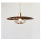 JS-GL-16020-DW - DARKWOOD & MATT GOLD Metal Hanging Light