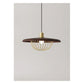 JS-GL-16020-DW - DARKWOOD & MATT GOLD Metal Hanging Light
