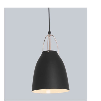 JS-GL-16035-200 WH - BLACK & WHITE & CHROME Metal Hanging Light