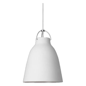 JS-GL-16035-250 WH - WHITE & CHROME Metal Hanging Light