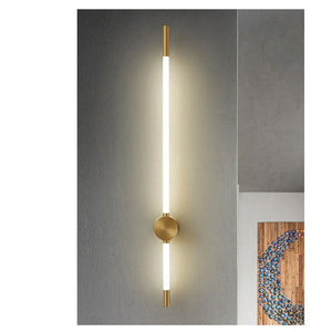 JS-GL-1612-2 - ANTIQUE BRASS METAL & GLASS Led Wall Light