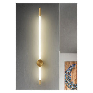 JS-GL-1612-2 - ANTIQUE BRASS METAL & GLASS Led Wall Light