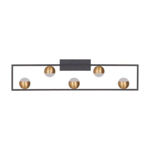 JS-GL-1625-5 - BLACK & ANTIQUE BRASS METAL & ACRYLIC Luxury Wall Light