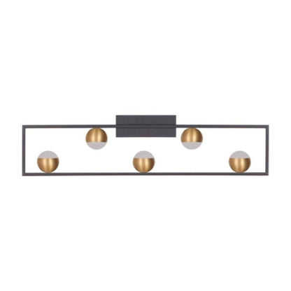 JS-GL-1625-5 - BLACK & ANTIQUE BRASS METAL & ACRYLIC Luxury Wall Light