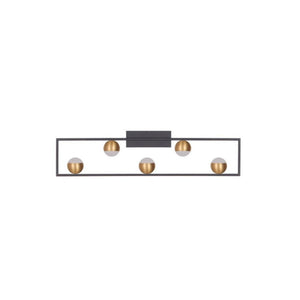 JS-GL-1625-5 - BLACK & ANTIQUE BRASS METAL & ACRYLIC Luxury Wall Light