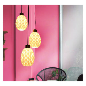 JS-GL-1652-3 - ANTIQUE BRASS METAL & PLA Modern Hanging Light