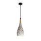 JS-GL-168 - Black Metal & Wood Concrete Hanging Light