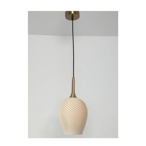 JS-GL-1750-1 - ANTIQUE BRASS METAL & PLA Modern Hanging Light