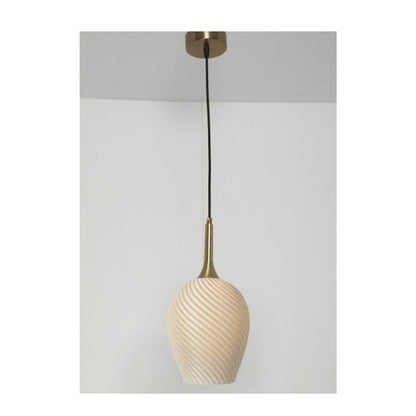 JS-GL-1750-1 - ANTIQUE BRASS METAL & PLA Modern Hanging Light