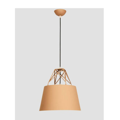 JS-GL-18006 - BEIGE & WHITE Metal Hanging Light