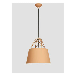 JS-GL-18006 - BEIGE & WHITE Metal Hanging Light