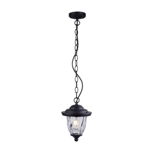 JS-GL-1816C - Black Glass Metal Hanging Light