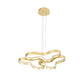 JS-GL-18894-3 - Matt Gold Metal & Silicone Led Chandelier
