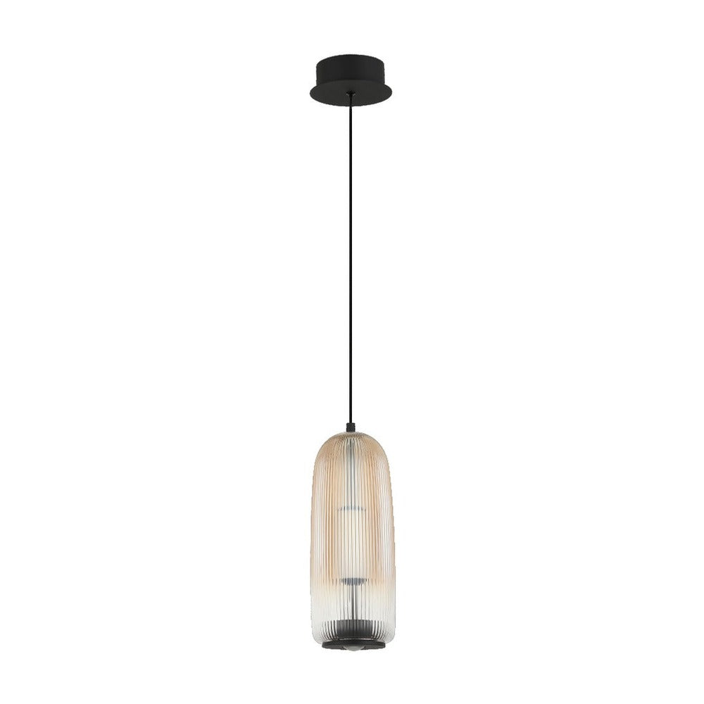 JS-GL-18910-120 - Black Metal Glass Hanging Light