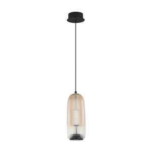 JS-GL-18910-120 - Black Metal Glass Hanging Light