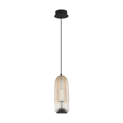 JS-GL-18910-120 - Black Metal Glass Hanging Light