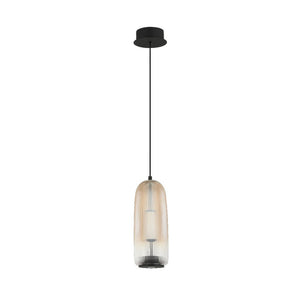 JS-GL-18910-120 - Black Metal Glass Hanging Light