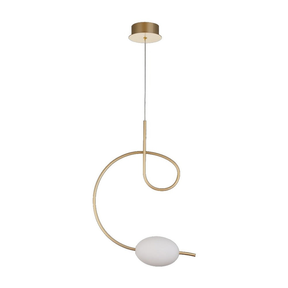JS-GL-18978-1H - Matt Gold Metal Glass Ball Wall Light