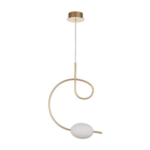 JS-GL-18978-1H - Matt Gold Metal Glass Ball Wall Light