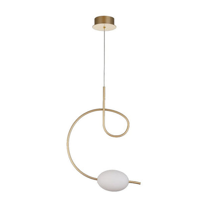 JS-GL-18978-1H - Matt Gold Metal Glass Ball Wall Light