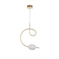 JS-GL-18978-1H - Matt Gold Metal Glass Ball Wall Light